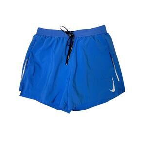 Nike Dri-Fit Royal Blue Running Shorts Men Large Liner Zip Pocket Performance 5"